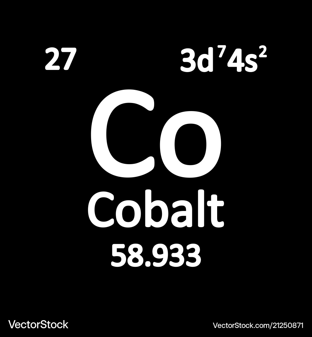 Periodic table element cobalt icon Periodic table element cobalt icon vector image