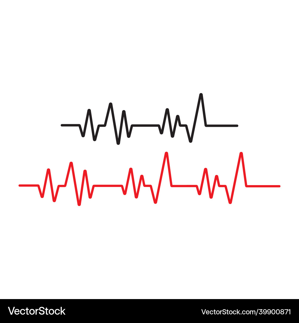 Pulse line template image Vector Image