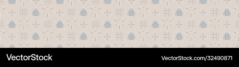 Seamless geometric cross grid border pattern Vector Image