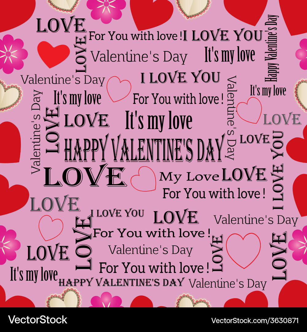 Seamless pattern with text inside Vector Image