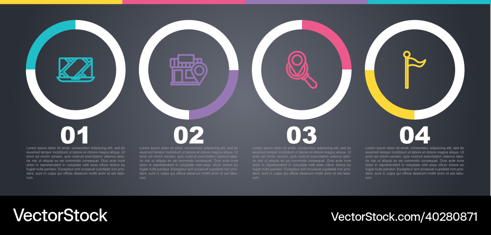 Set line city map navigation location with store Set line city map navigation location with store vector image