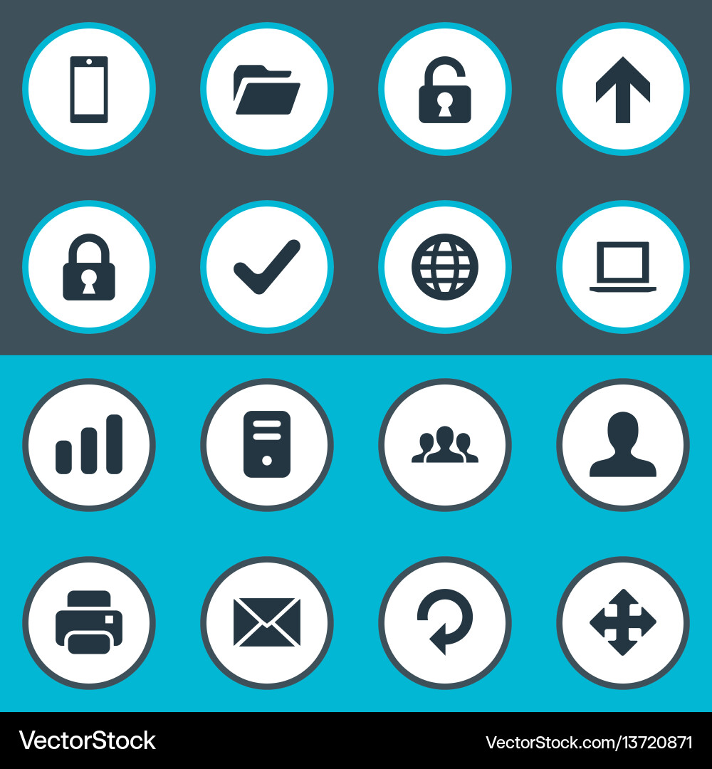 Set of simple apps icons Vector Image