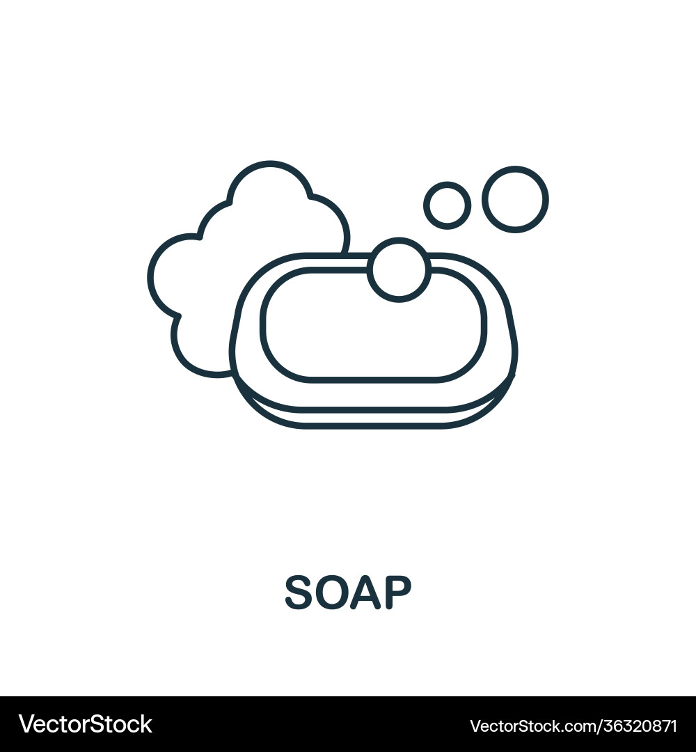 Soap icon simple element from hygiene collection Vector Image