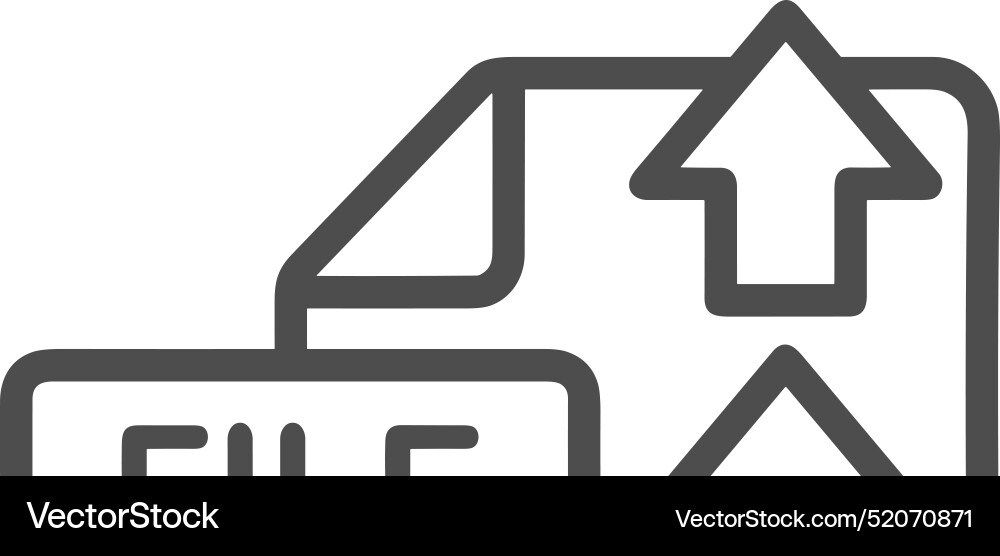 Upload outline icon symbol image Vector Image