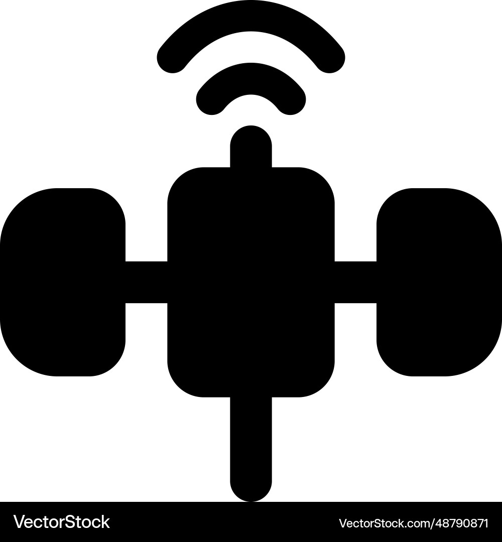 Using satellite wireless network for communication Vector Image