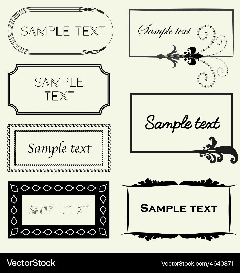 Vintage Frames Collection Vector Image