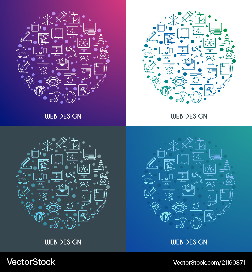 Web design concepts set Web design concepts set vector image
