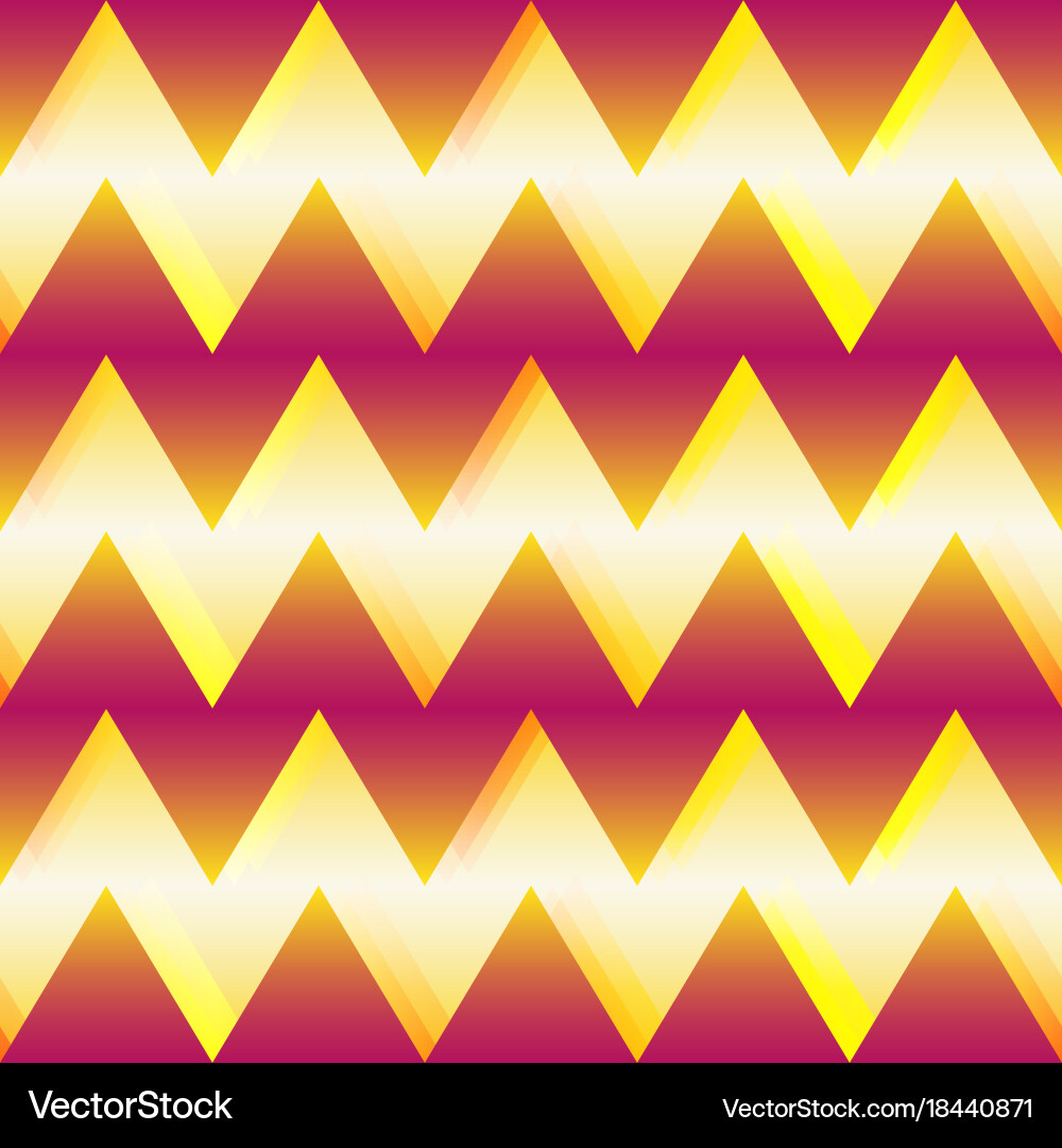 Zigzag seamless pattern with light effect vector image