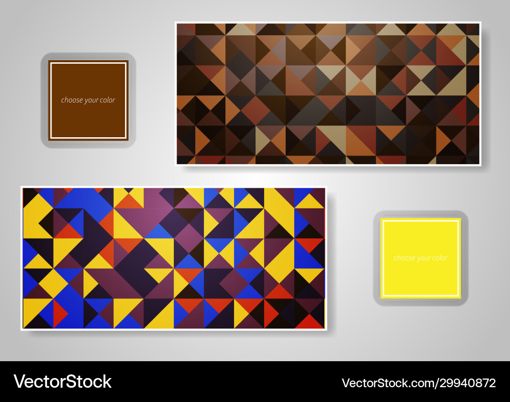 Abstract various colorful header set collection vector image