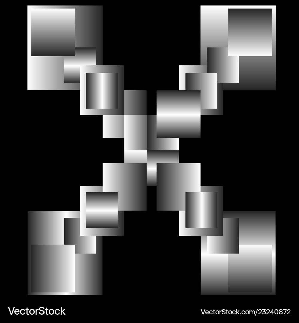 Abstraction from gradient squares vector image