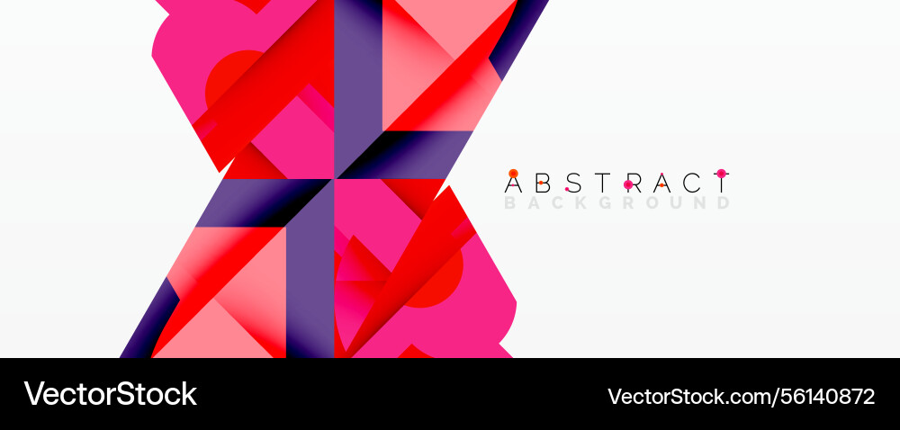 Bright abstract design overlapping shapes create Vector Image