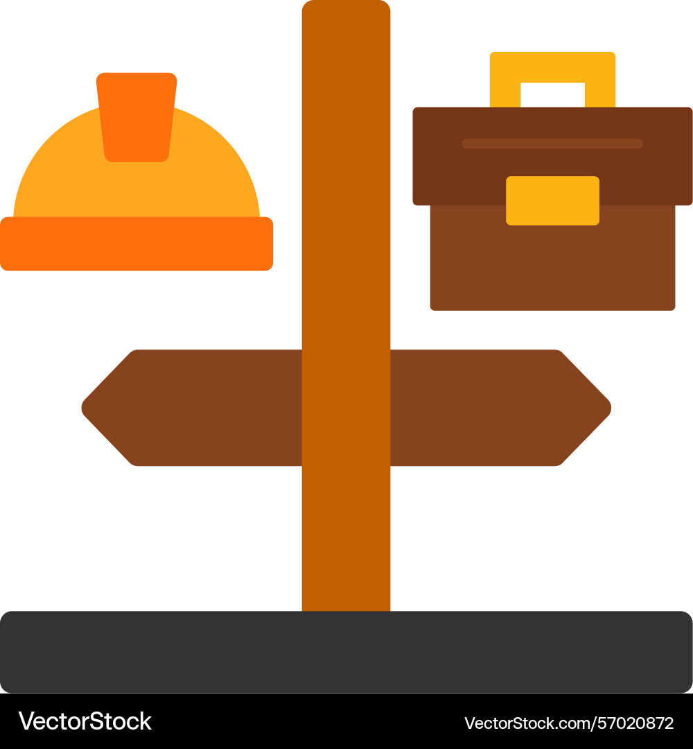 Career path flat style icon design Vector Image