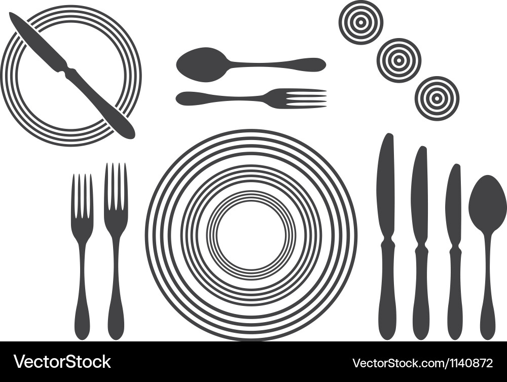 Elegant Table Setting vector image