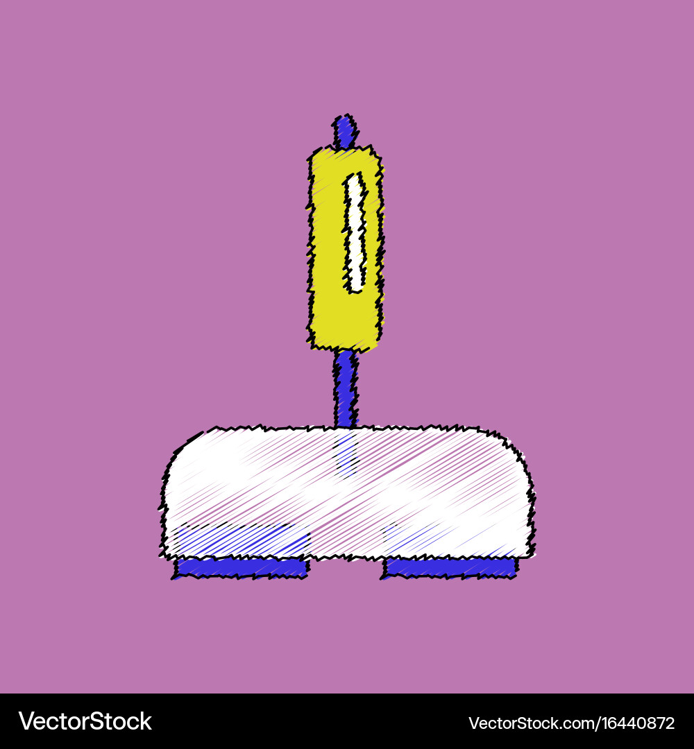 Flat shading style icon playing joystick vector image