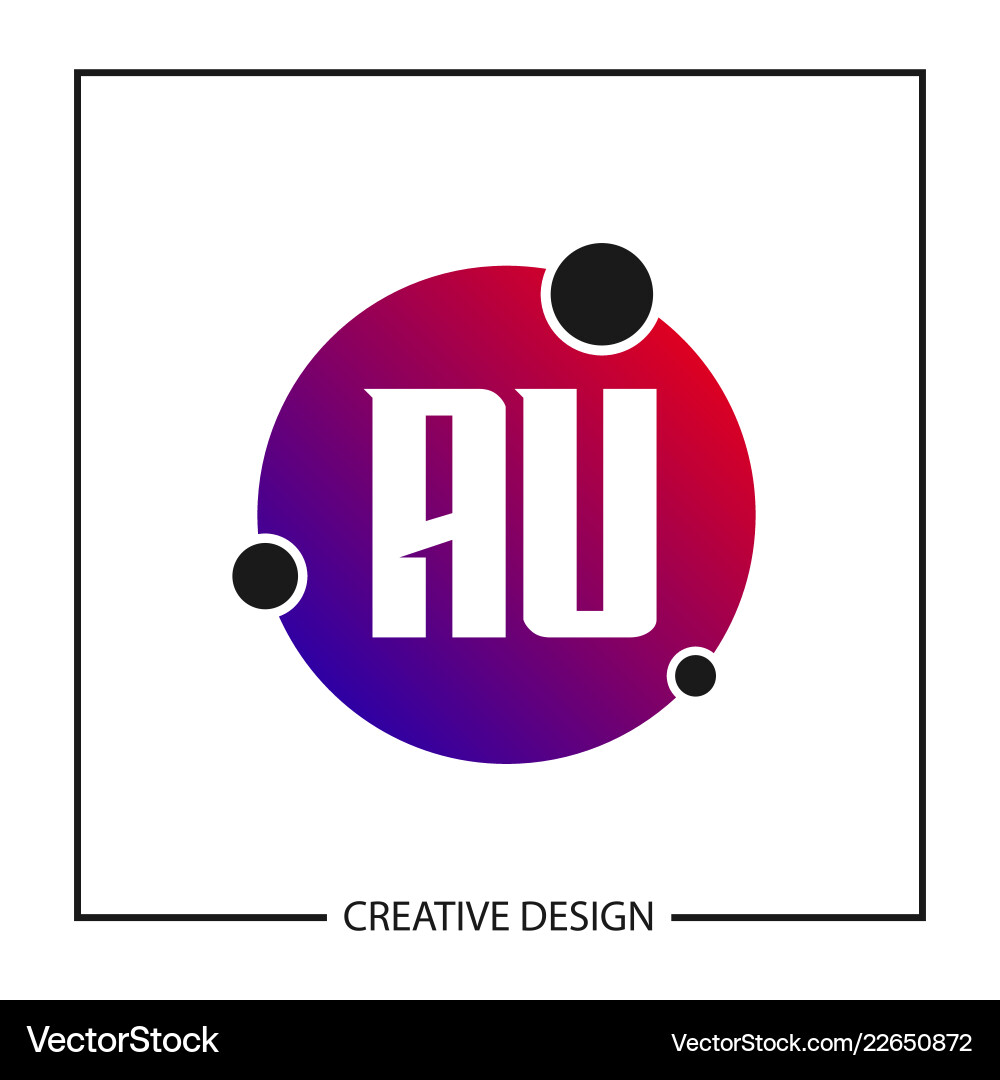 Initial letter au logo template design Initial letter au logo template design vector image
