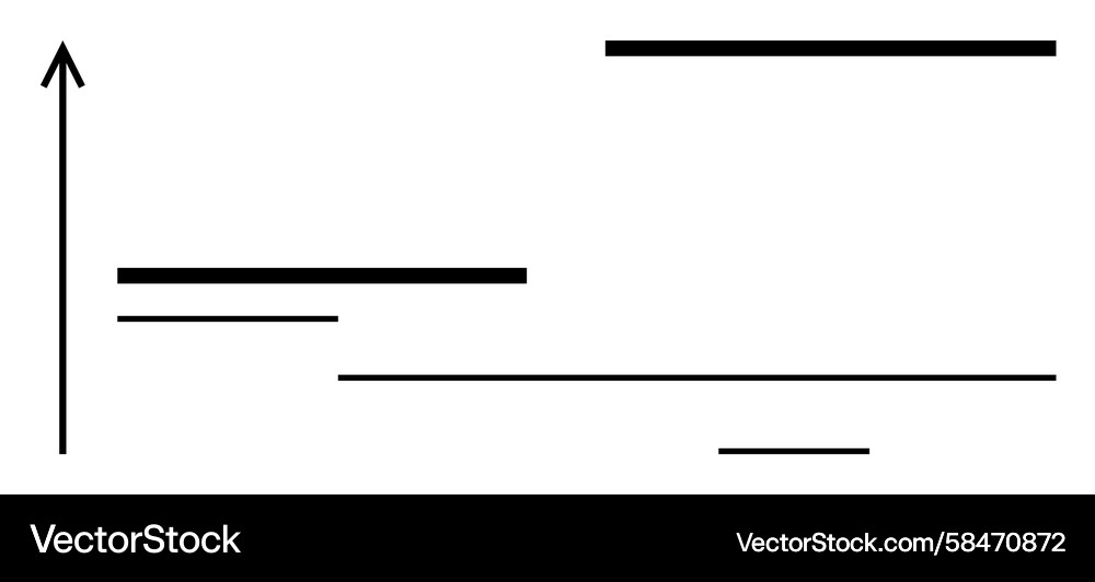 Minimalist Line Graph with Upward Arrow Vector Image