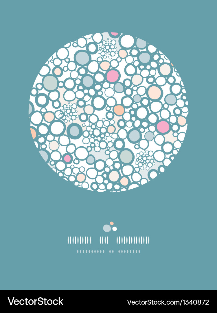 Seamless Bubble Pattern - Circle Vignette vector image