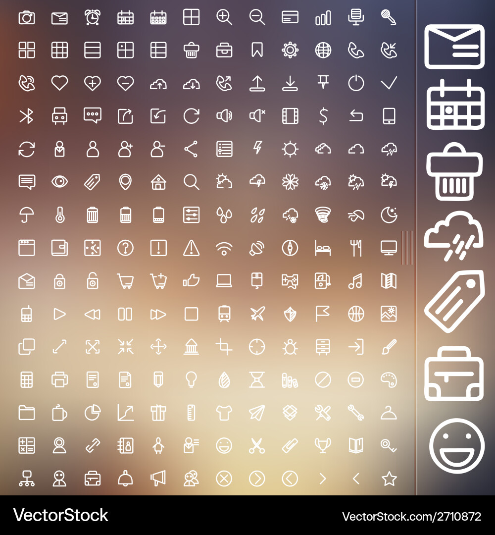Set of icons for web and user interface design vector image
