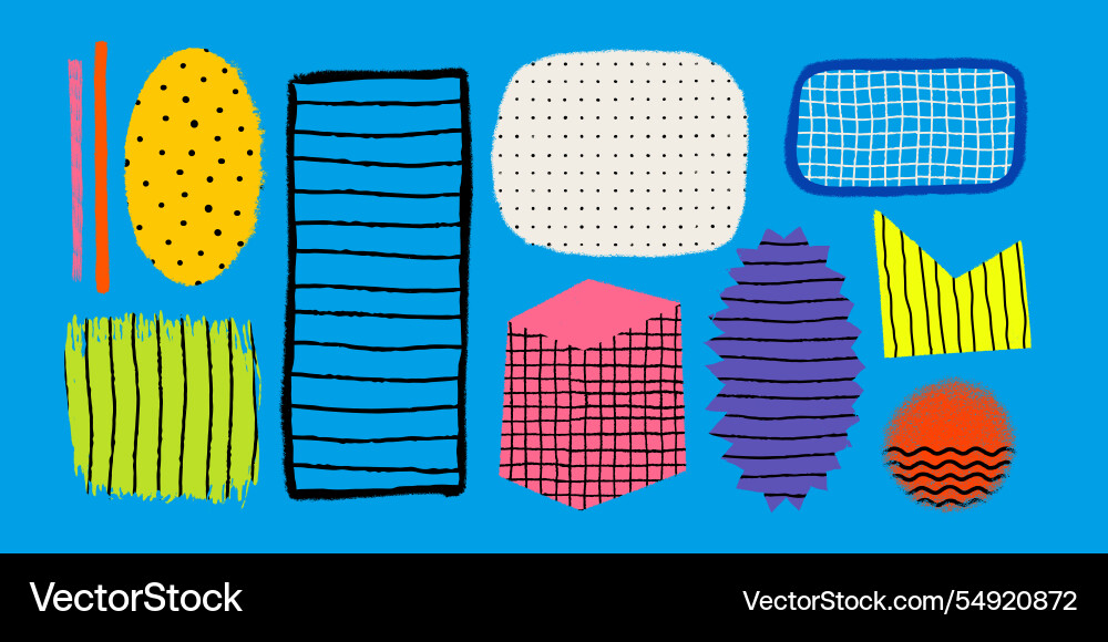 Simple shape stickers and frames with various Simple shape stickers and frames with various vector image
