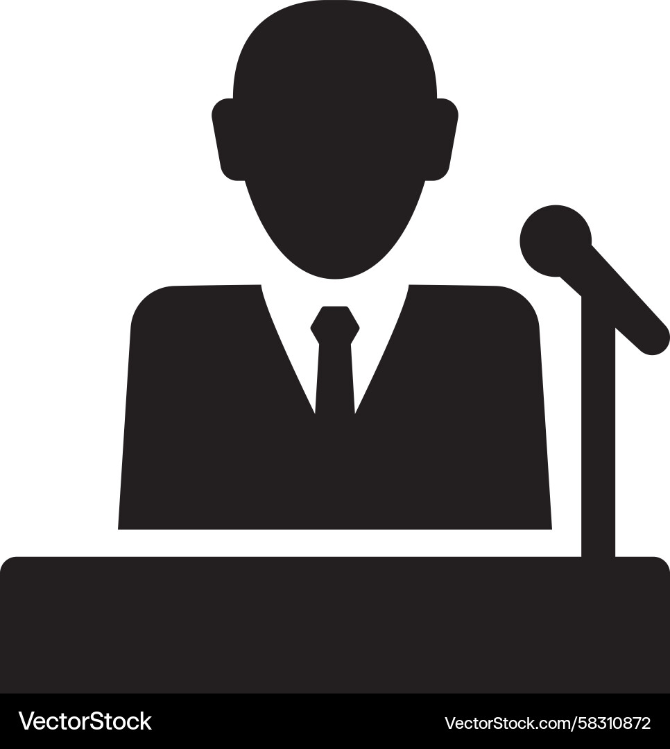 Speech and Lecture Icon Vector Image