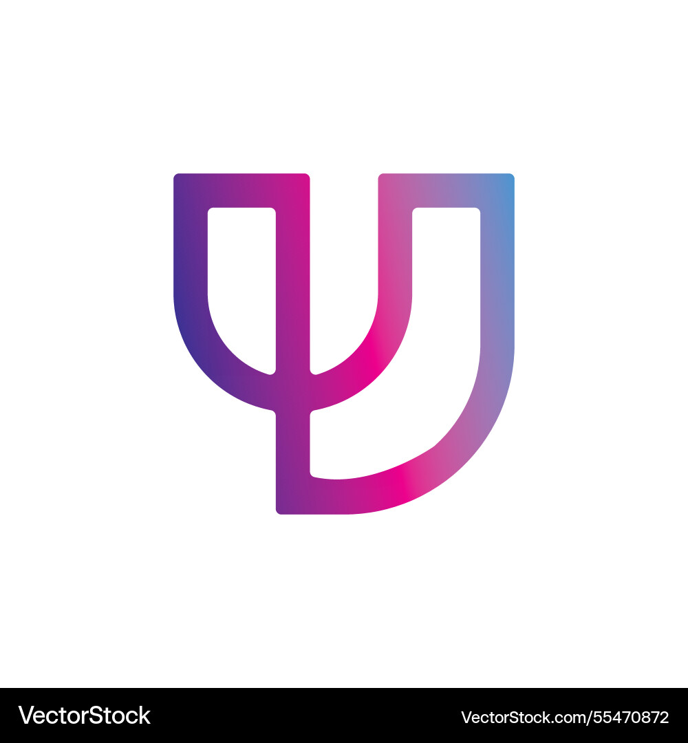 Ud or du initial logo with lowercase u inside roun Ud or du initial logo with lowercase u inside roun vector image