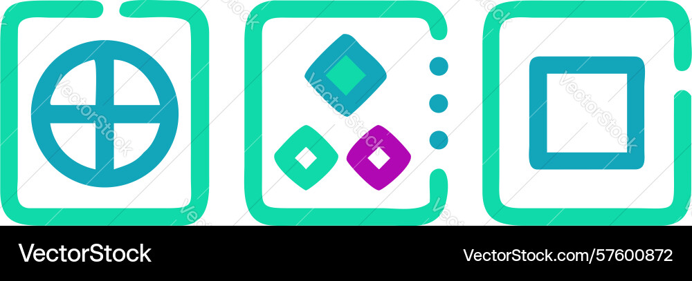 User interface toggles and settings icon set vector image