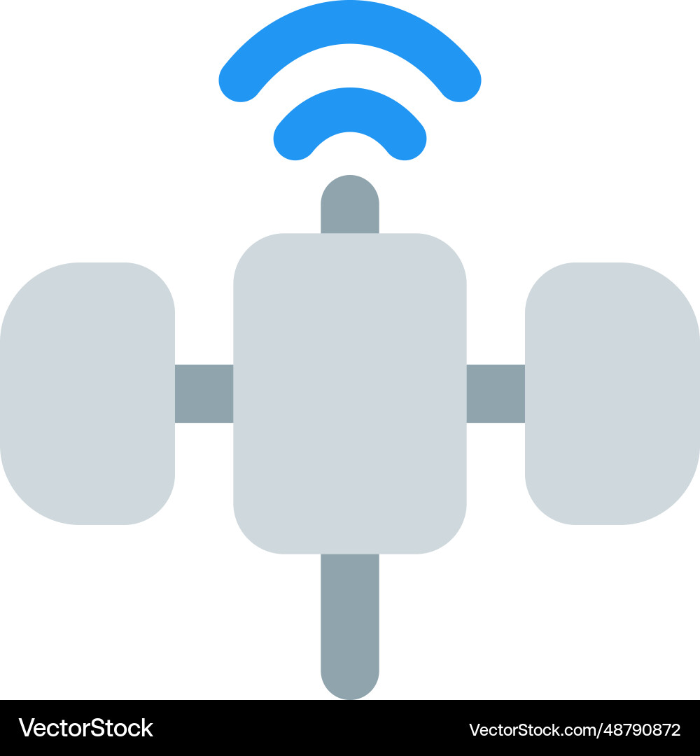 Using satellite wireless network for communication Vector Image