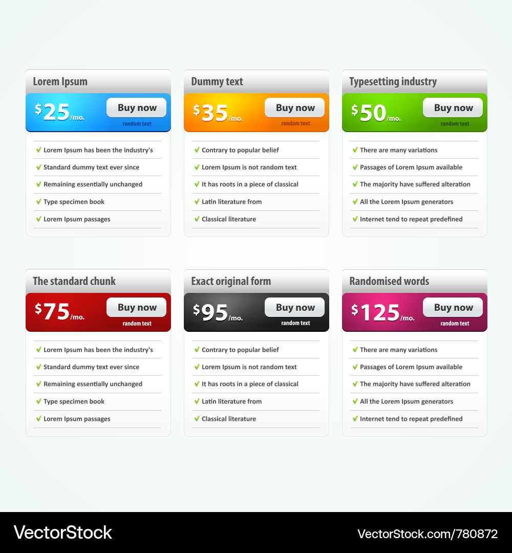 Website Elements & Graphics Vector Image