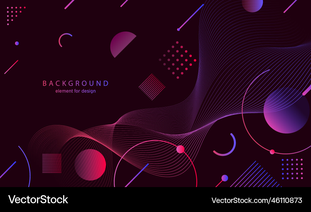 Abstract gradient background wave element Abstract gradient background wave element vector image
