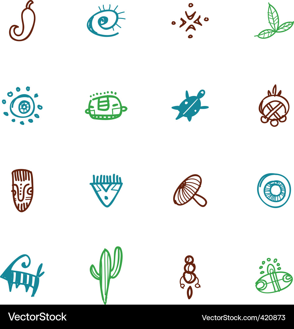 Ancient Tribal Symbols vector image