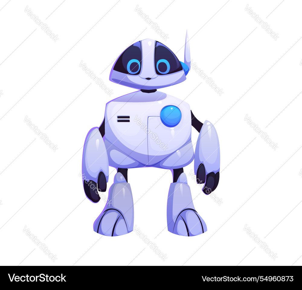Cartoon futuristic robot character animal mascot Cartoon futuristic robot character animal mascot vector image