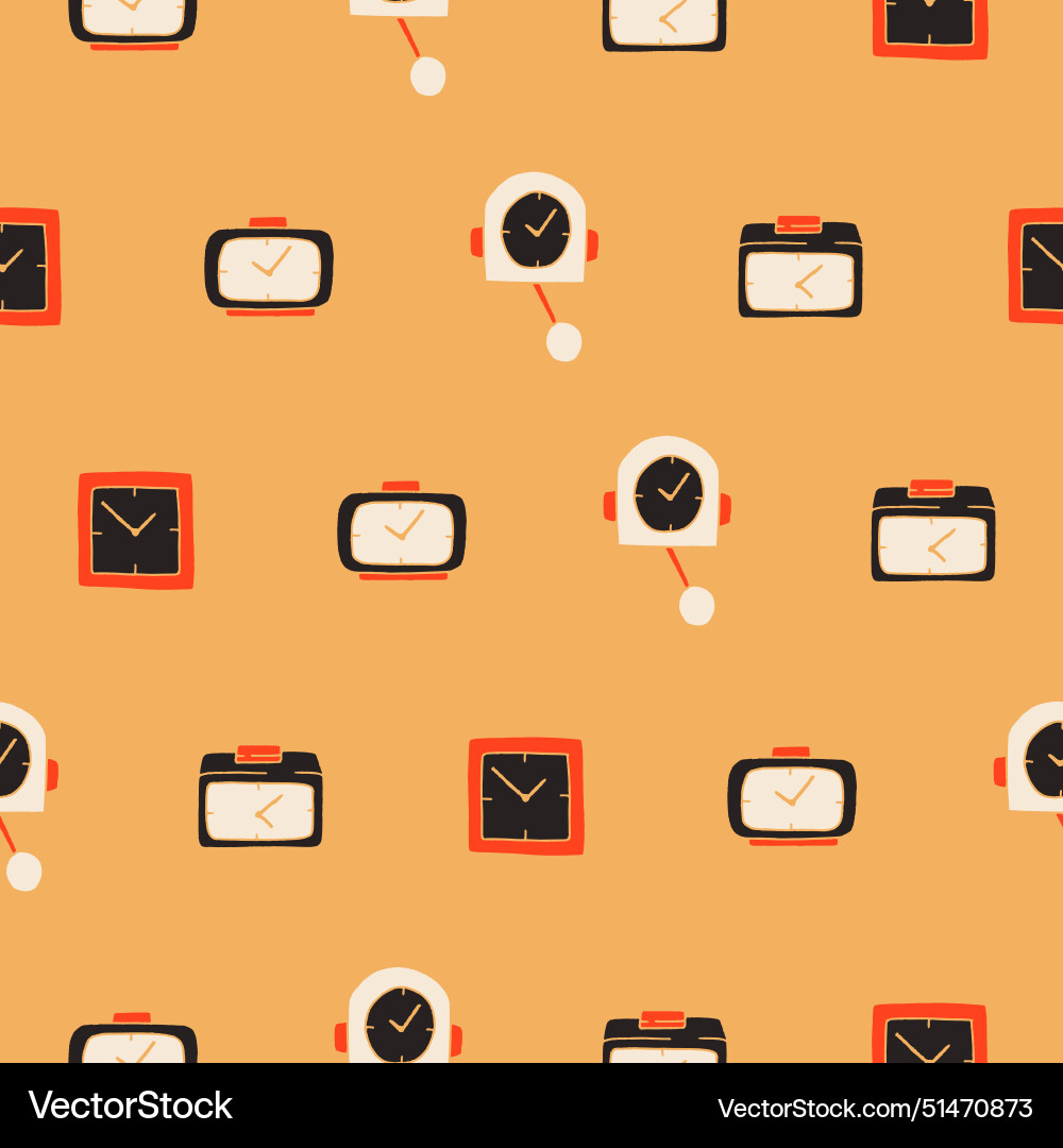 Collection of clock seamless pattern for print Collection of clock seamless pattern for print vector image