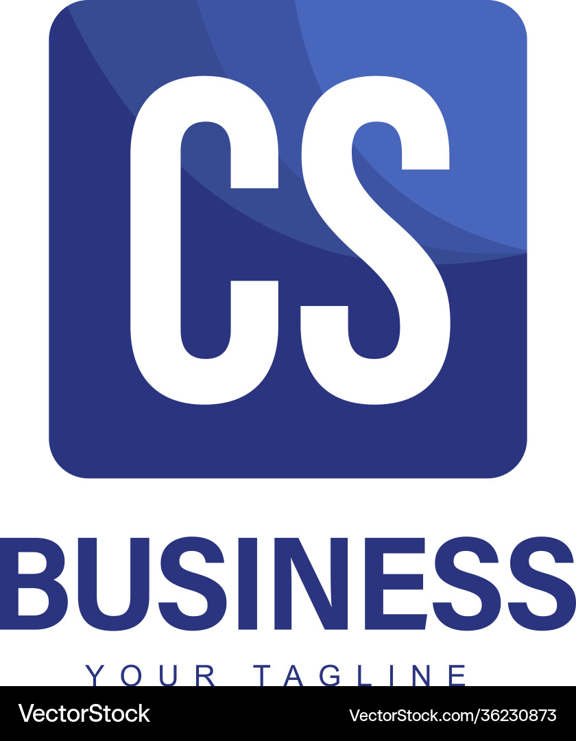 Cs initial a logo design with abstract style Cs initial a logo design with abstract style vector image