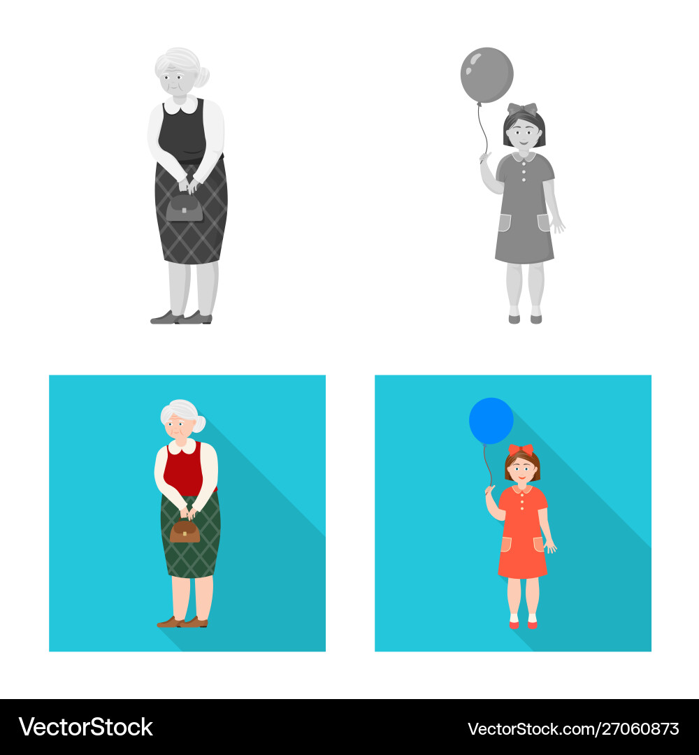 Design character and avatar icon set vector image