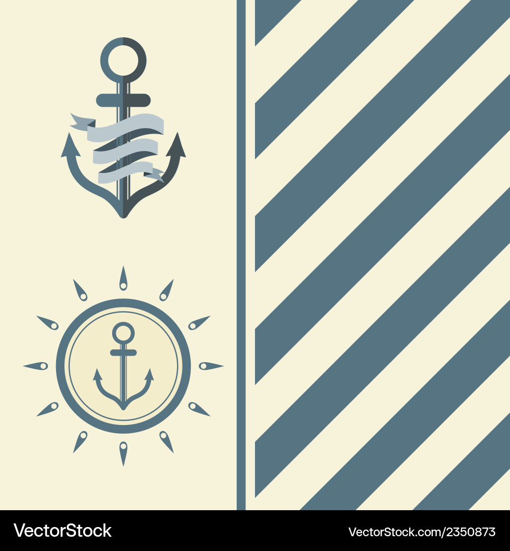 Design template with anchor Vector Image