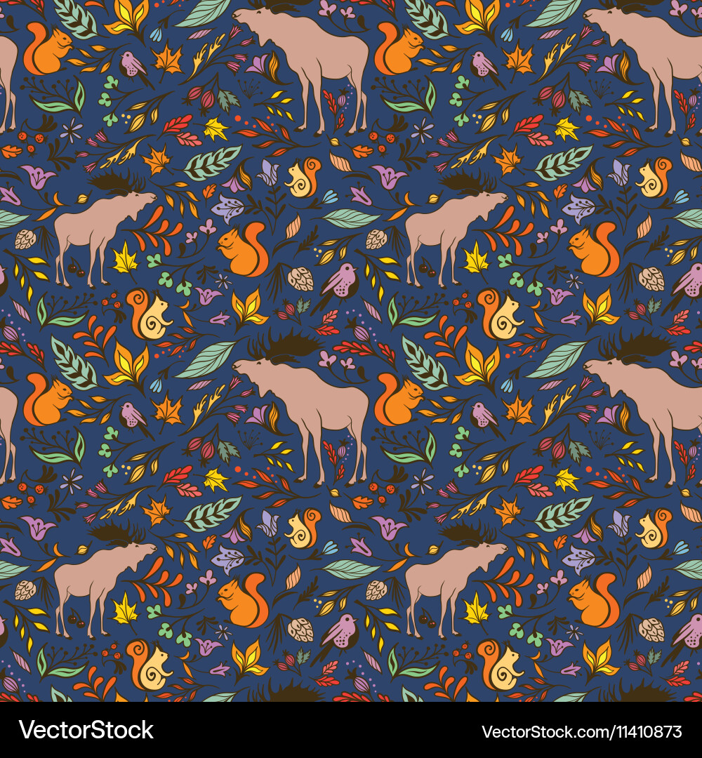 Fall sketch pattern Vector Image