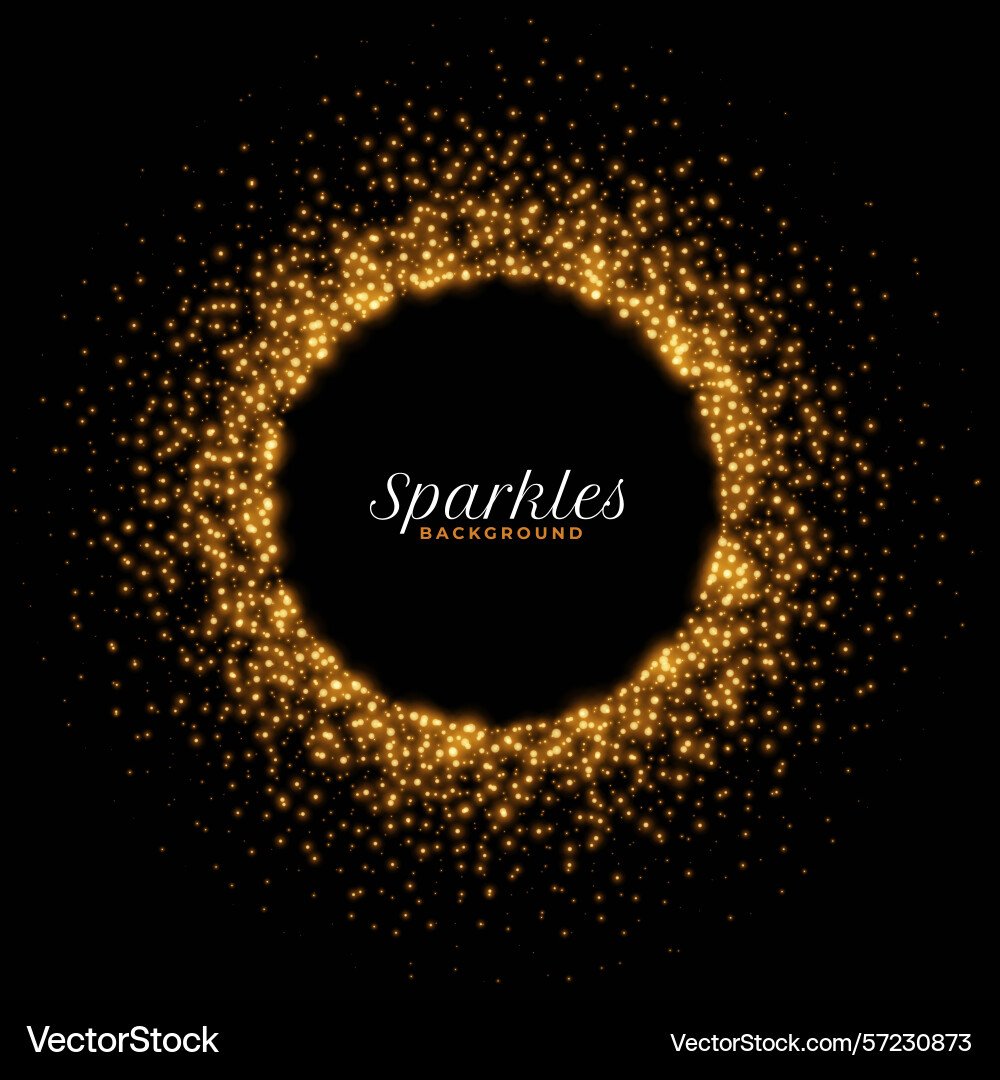 Glowing and shiny sparkle dark background design Vector Image