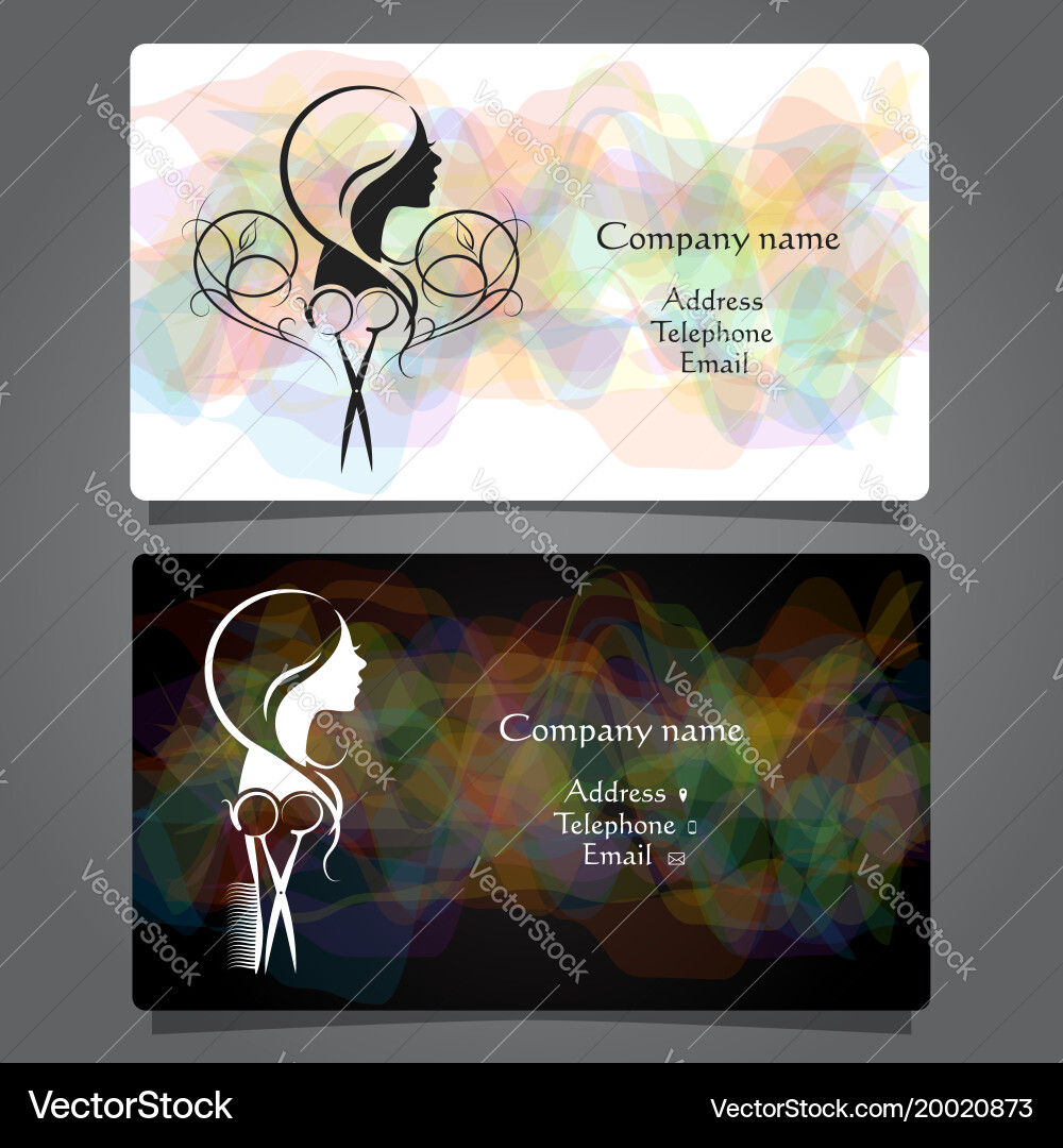 Hairdresser Business Card vector image
