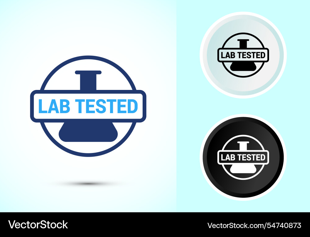 Lab tested icon laboratory testing product Lab tested icon laboratory testing product vector image