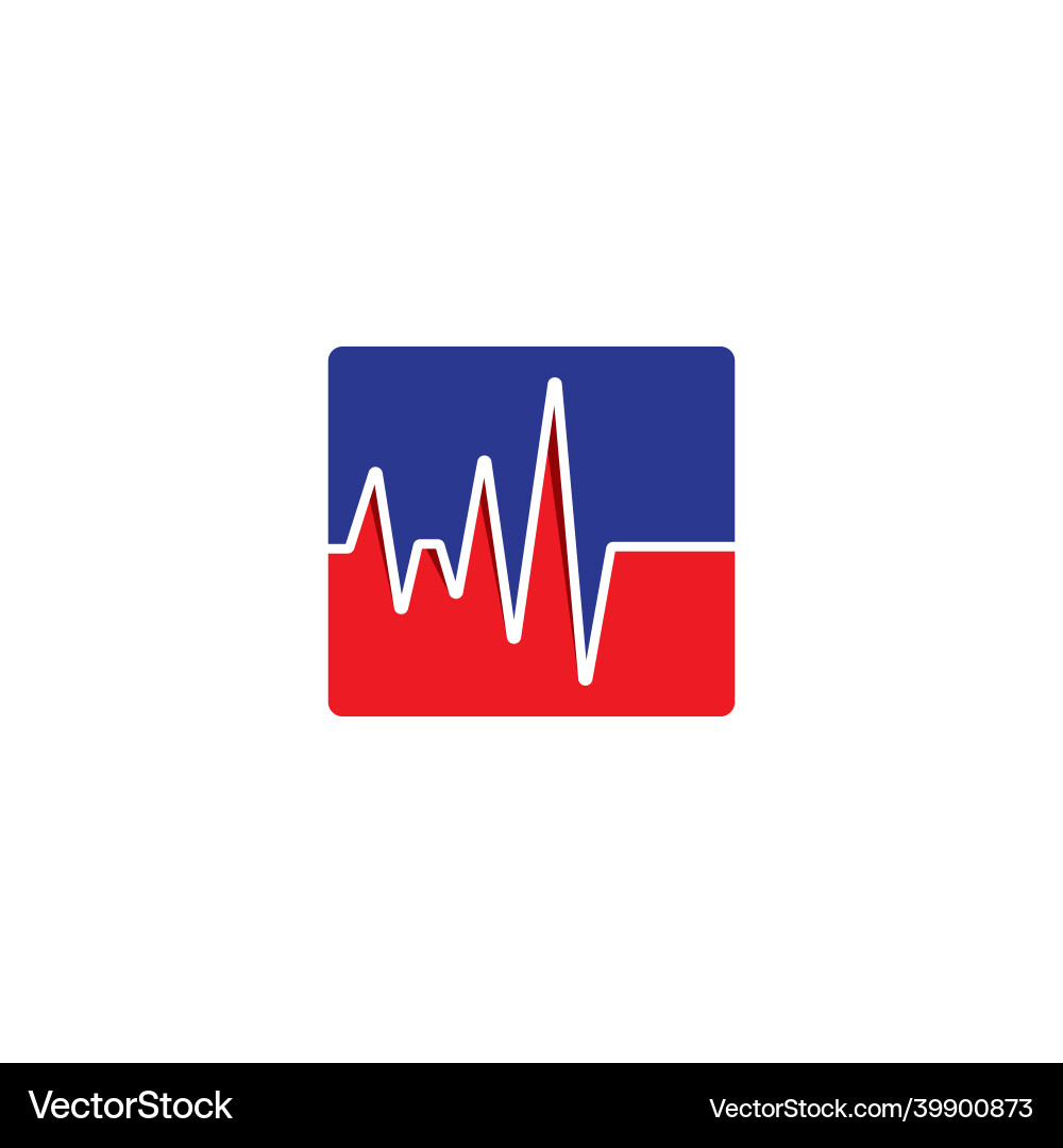 Pulse line template image Vector Image