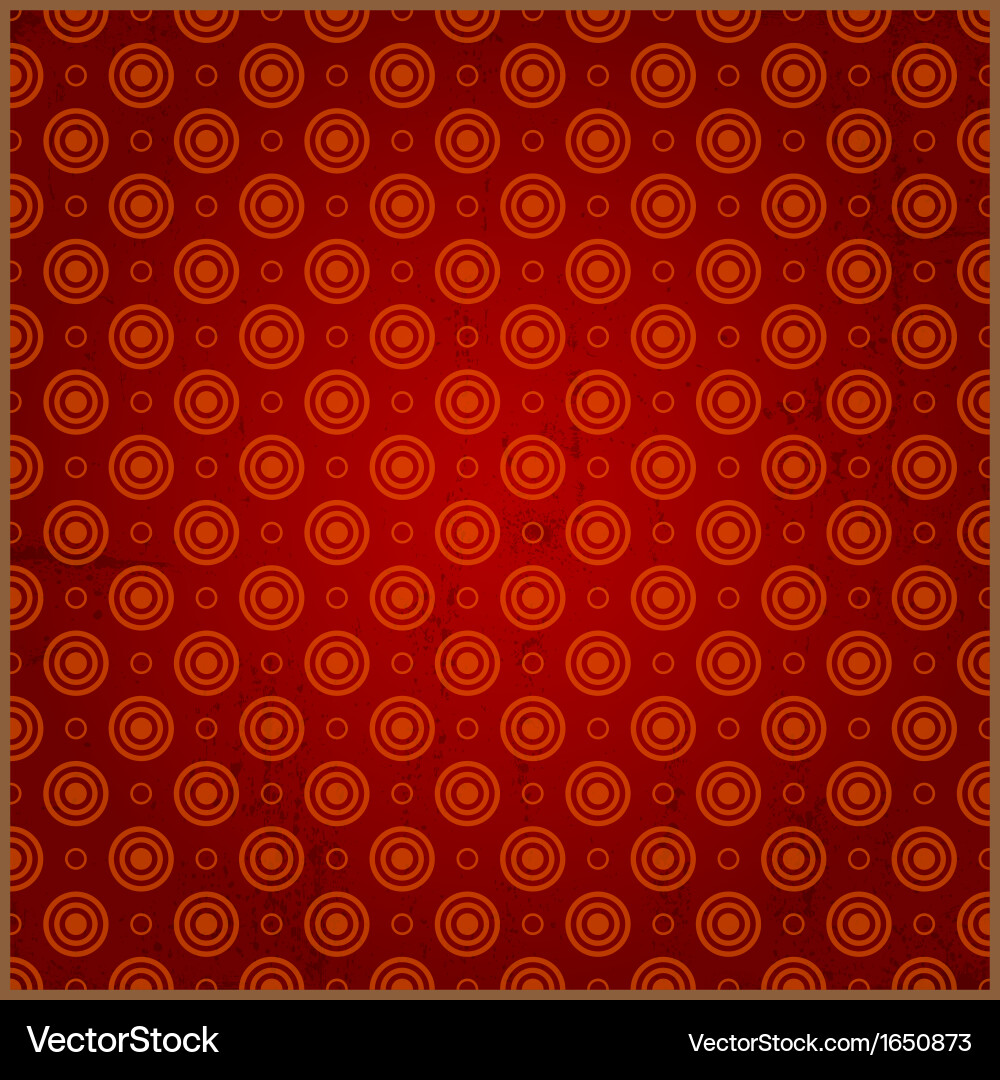 Retro Red Circle Pattern vector image