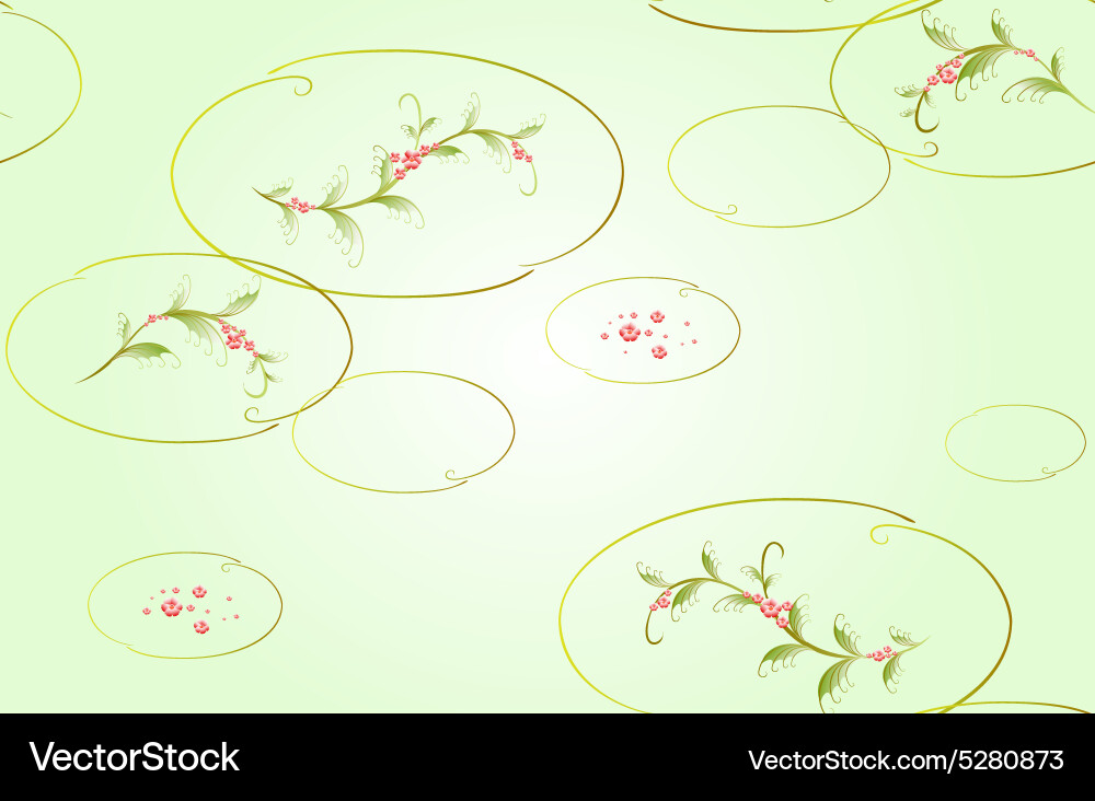 Seamless background with patterns of branches vector image