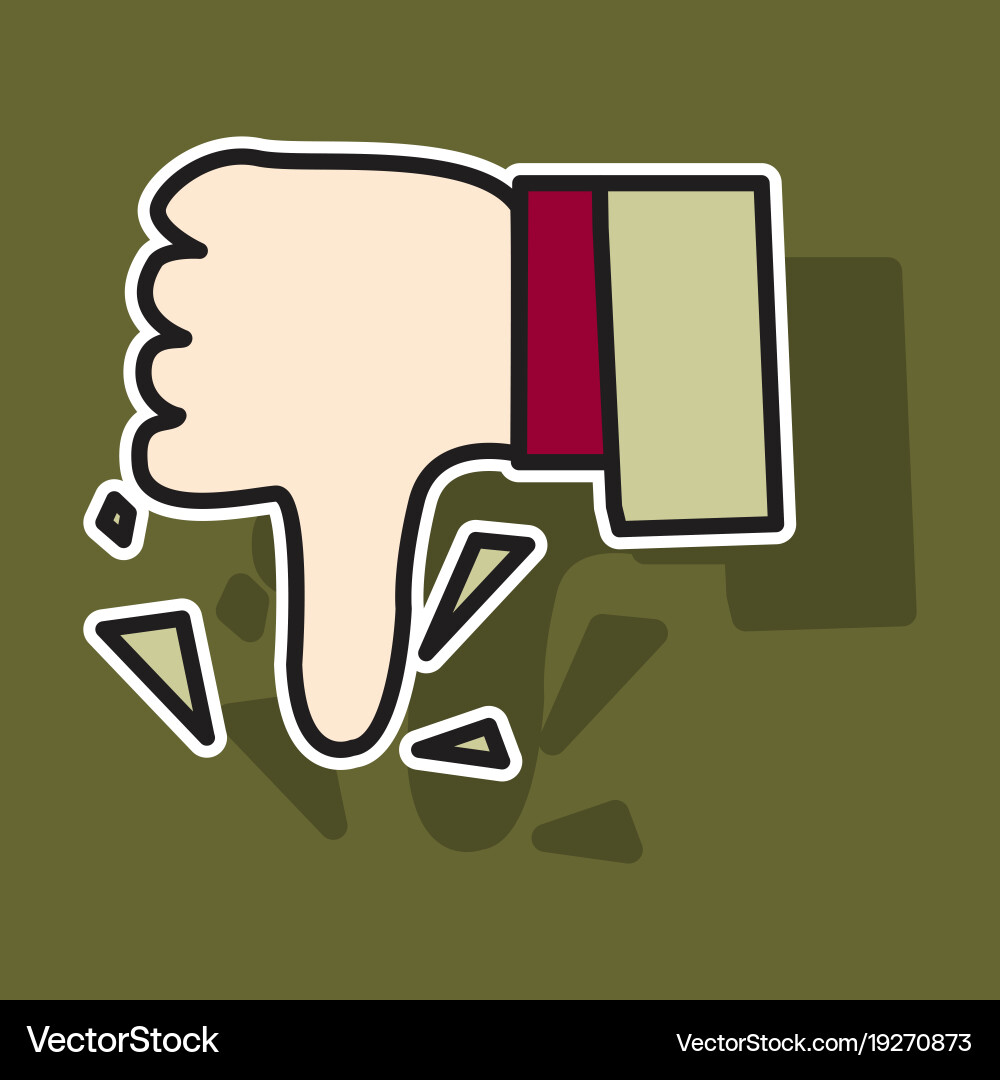 Unlike icon sticker web pointer in eps 10 vector image