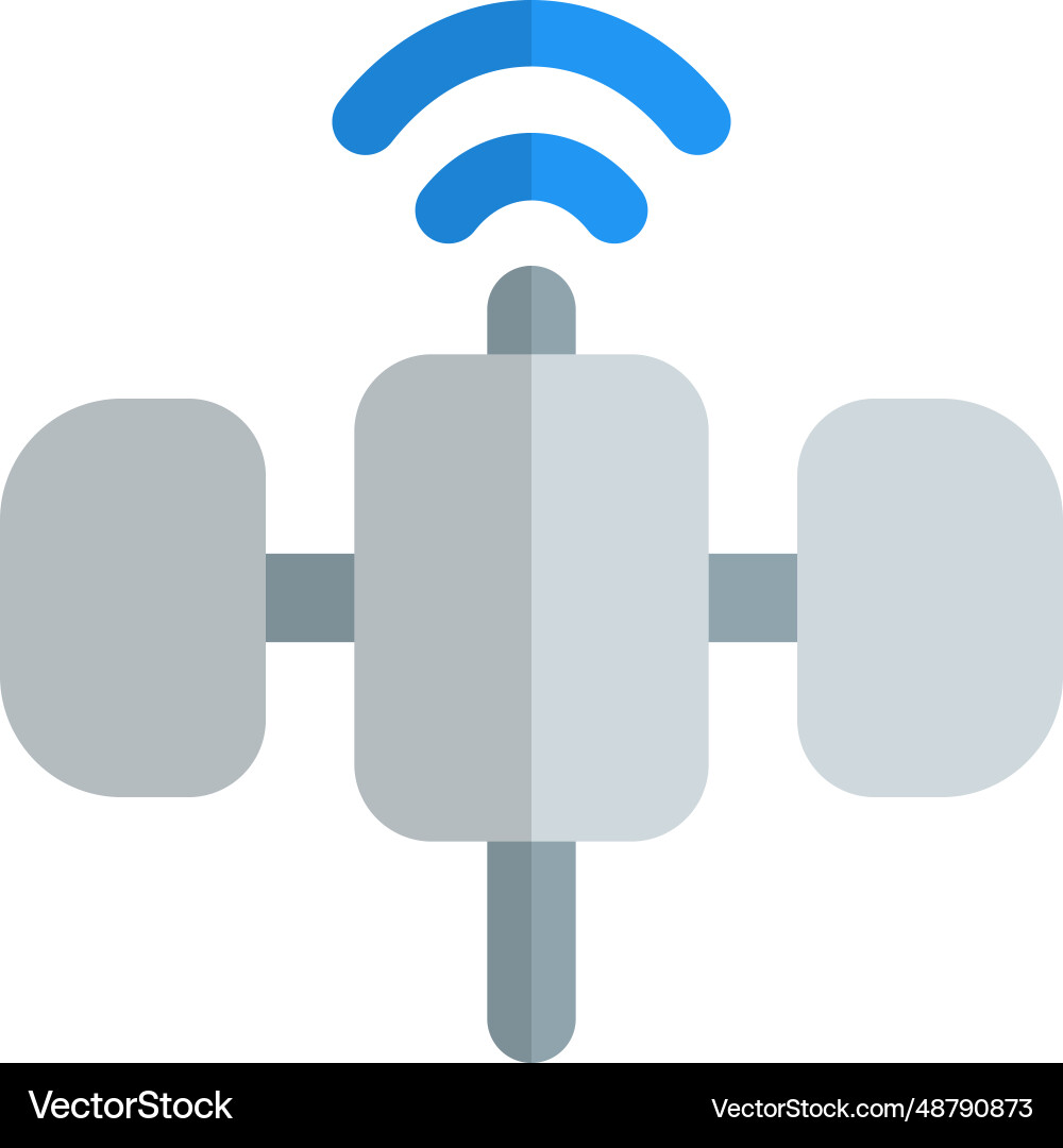 Using satellite wireless network for communication Vector Image