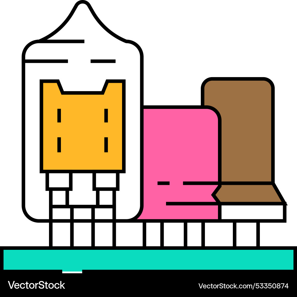 Analog electronics icon color Vector Image