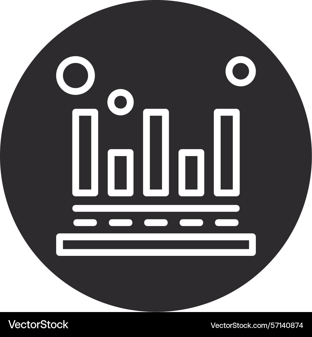 Attribution modeling inverted circle black Vector Image