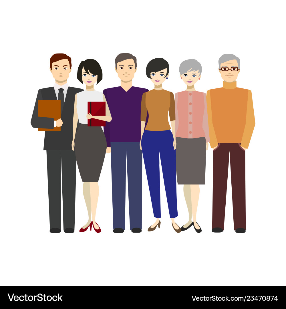 Cartoon adult character man and woman Cartoon adult character man and woman vector image