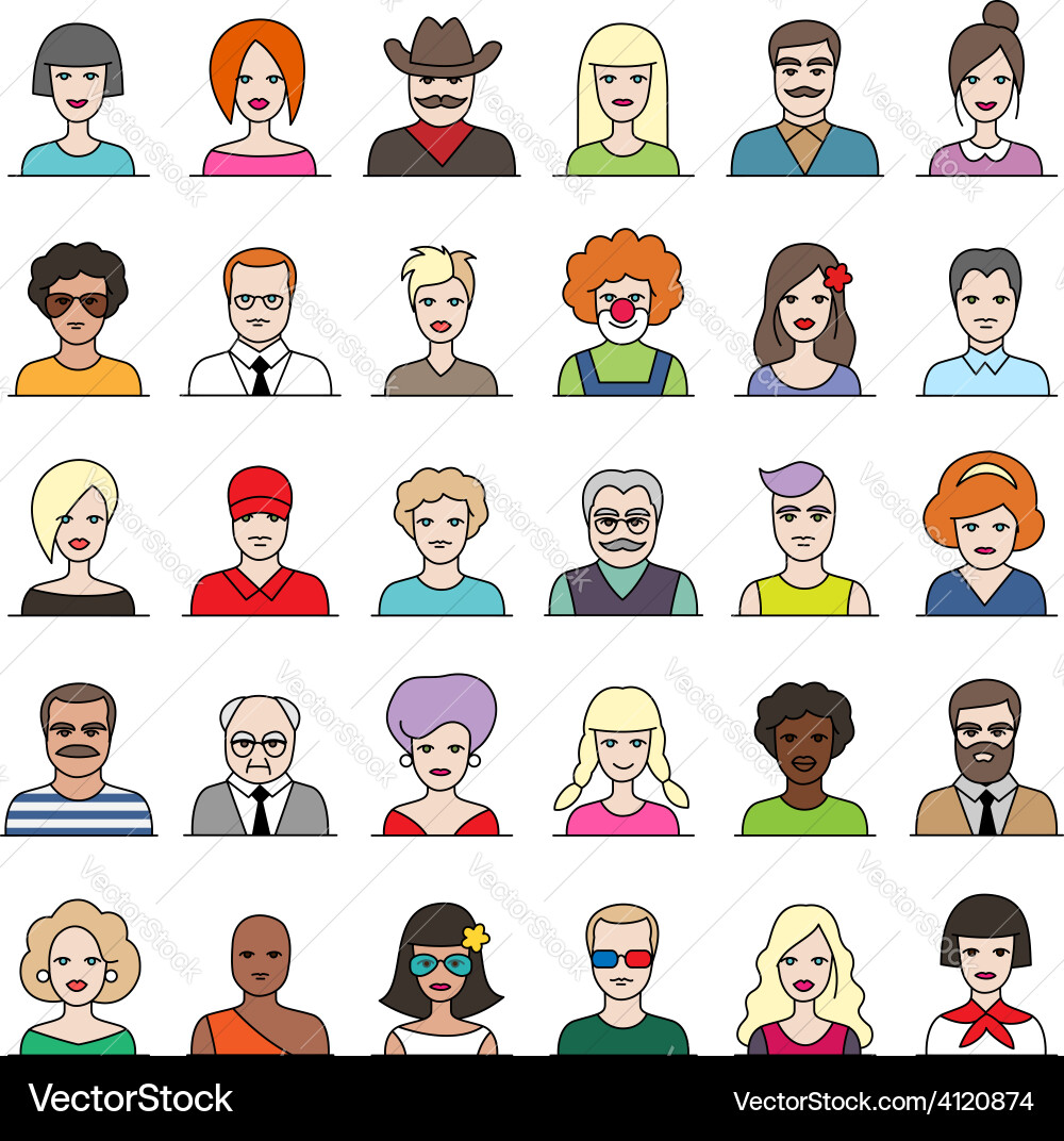 Characters part1 vector image