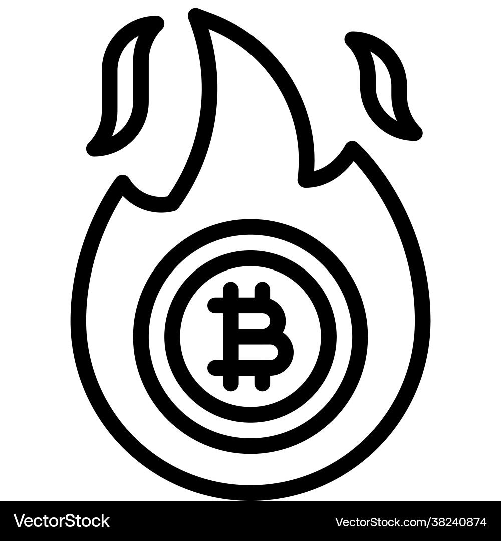 Coin burn icon cryptocurrency related – Royalty-Free Vector | VectorStock