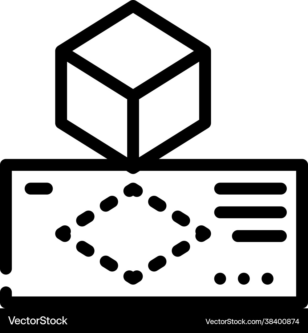 Creating templates line icon Creating templates line icon Vector Image